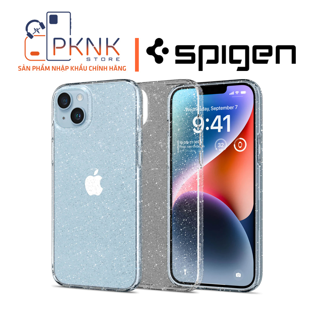 Ốp Lưng Spigen iPhone 14 Plus Liquid Crystal Glitter I CRYSTAL QUARTZ