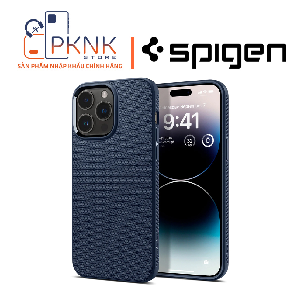 Ốp lưng Spigen iPhone 14 Pro Liquid Air I NAVY BLUE