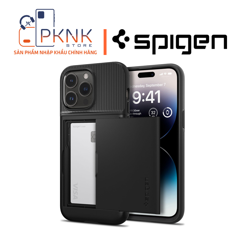 Ốp Lưng Spigen iPhone 14 Pro Max Slim Armor CS I BLACK