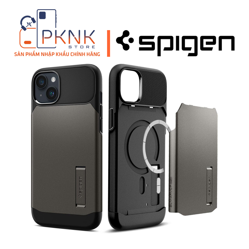 Ốp Lưng Spigen iPhone 15 Plus Slim Armor I BLACK