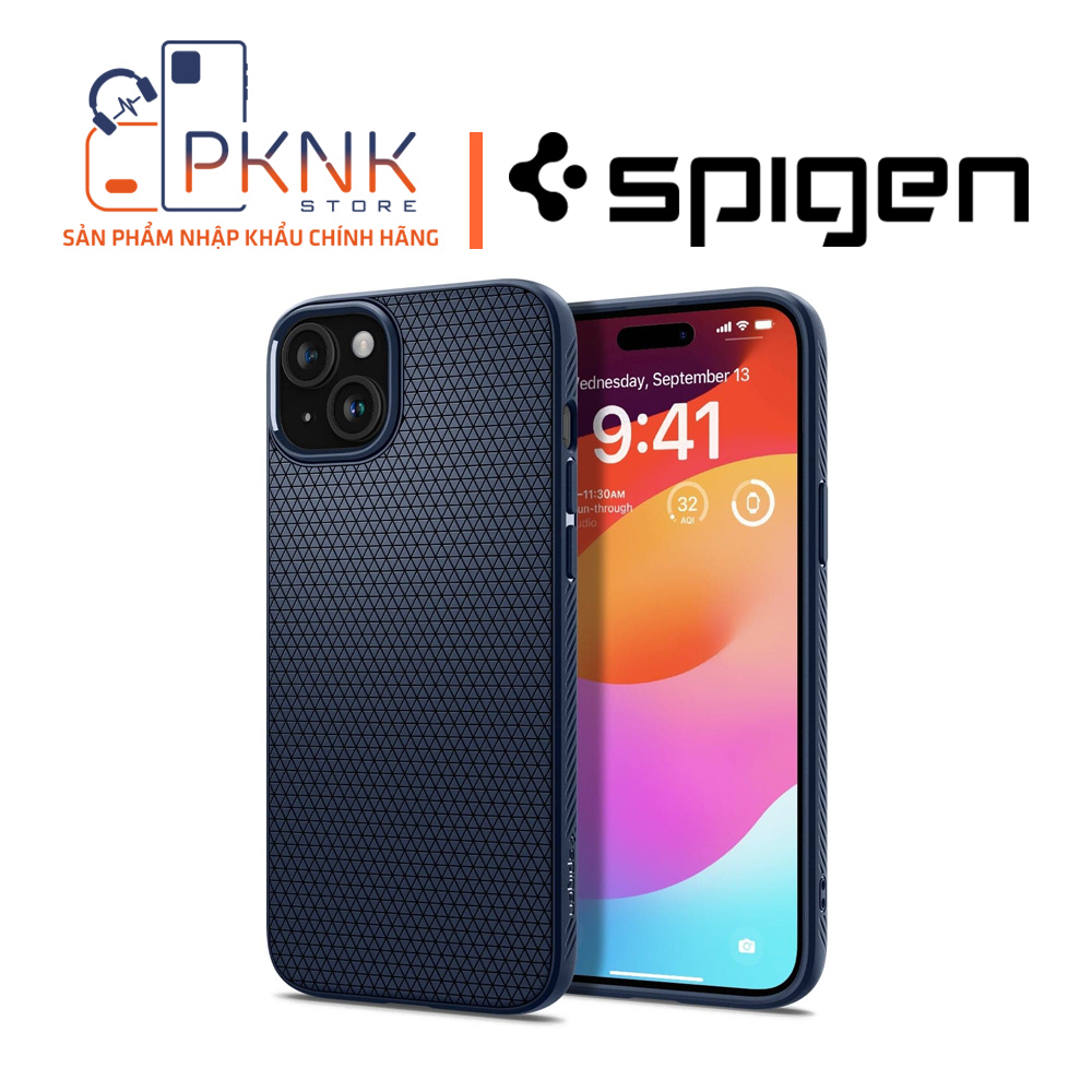 Ốp Lưng Spigen iPhone 15 Plus Liquid Air I NAVY BLUE