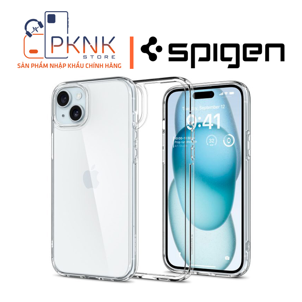 Ốp Lưng Spigen iPhone 15 Ultra Hybrid I CRYSTAL CLEAR