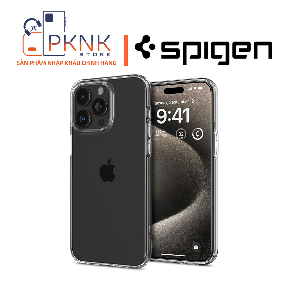 Ốp Lưng Spigen iPhone 15 Pro Max Liquid Crystal I CLEAR