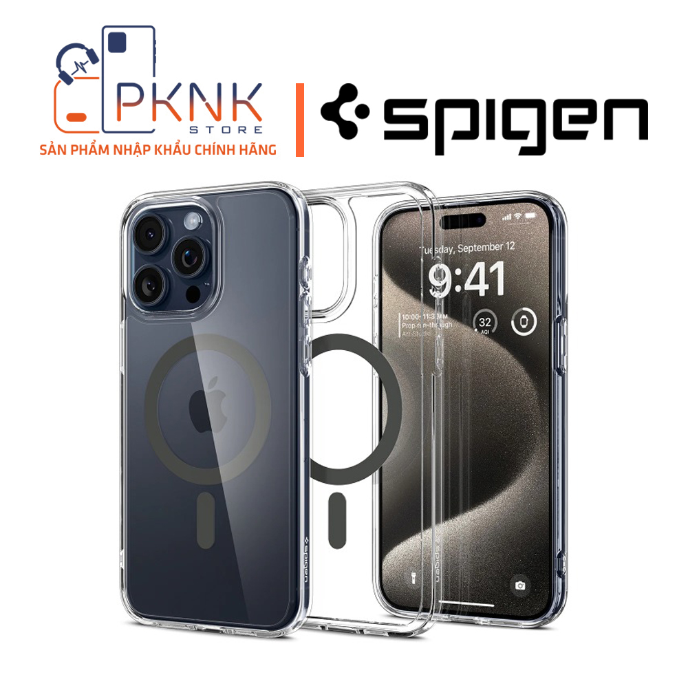 Ốp Lưng Spigen iPhone 15 Pro Max Ultra Hybrid (MagFit) I GRAPHITE