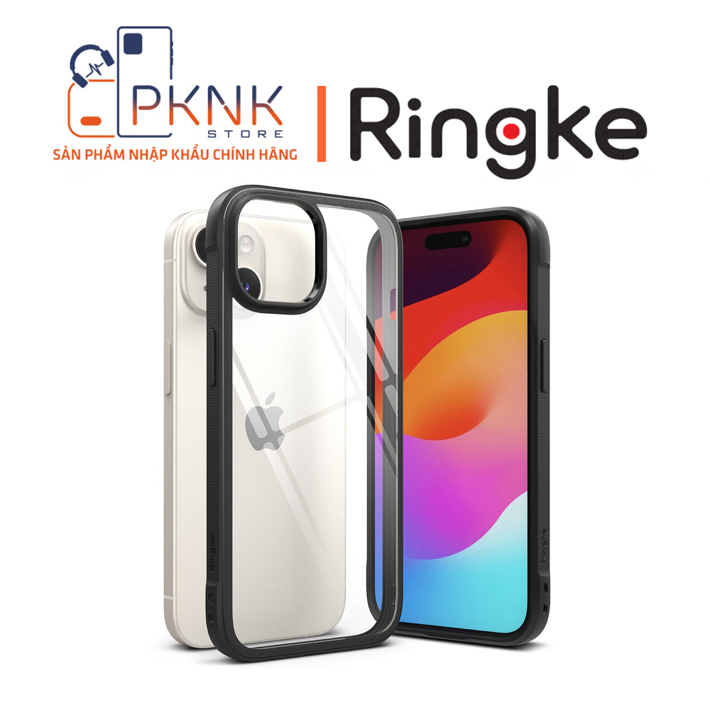 Ốp Lưng Ringke iPhone 15 Plus | Fusion Bold - Clear/Black
