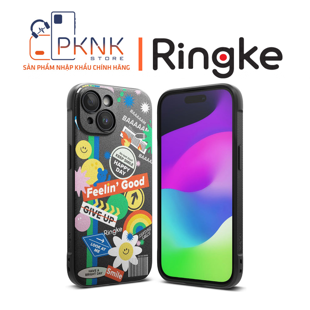 Ốp Lưng Ringke iPhone 15 | Onyx Design - Sticker