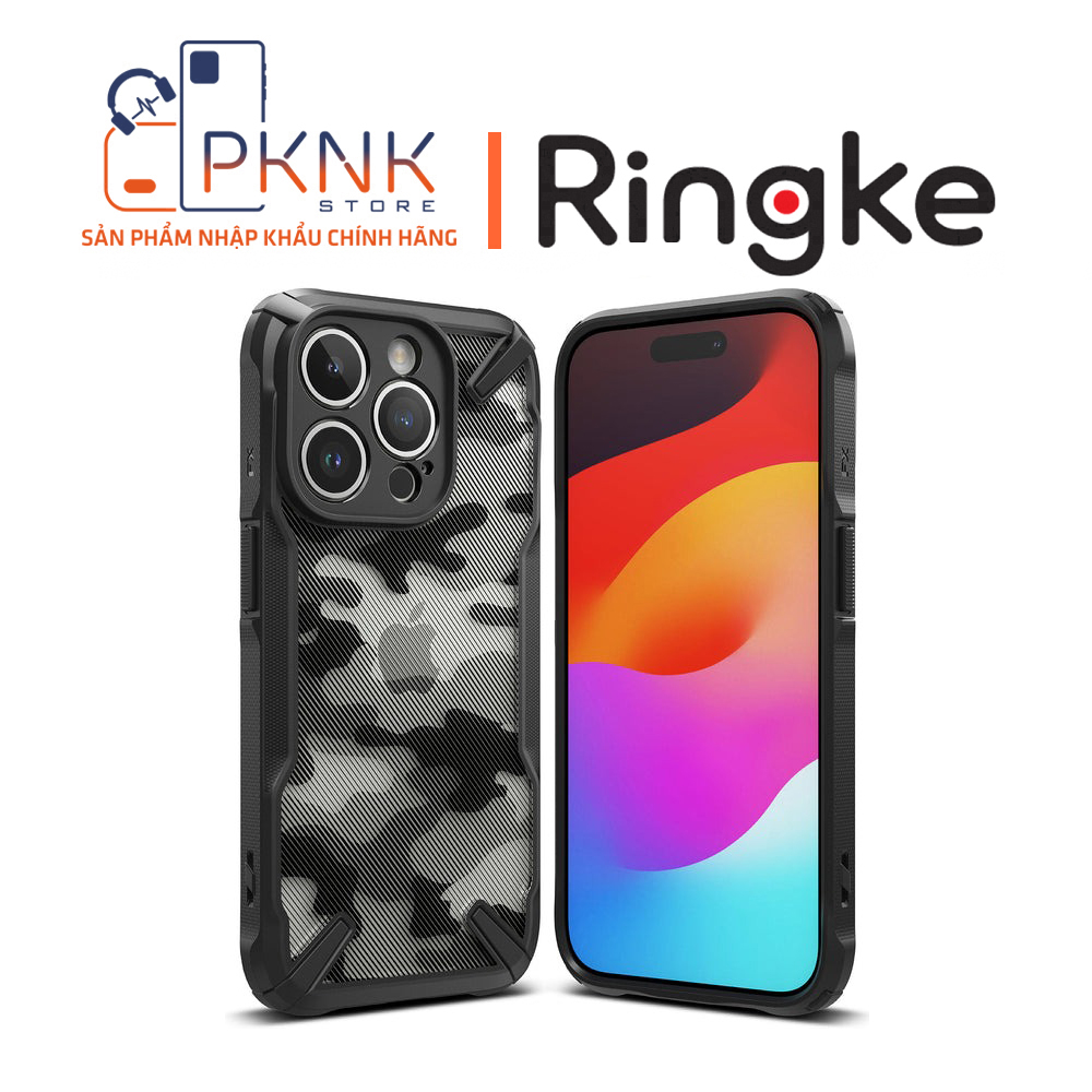 Ốp Lưng Ringke iPhone 15 Pro | Fusion X - Black Camo