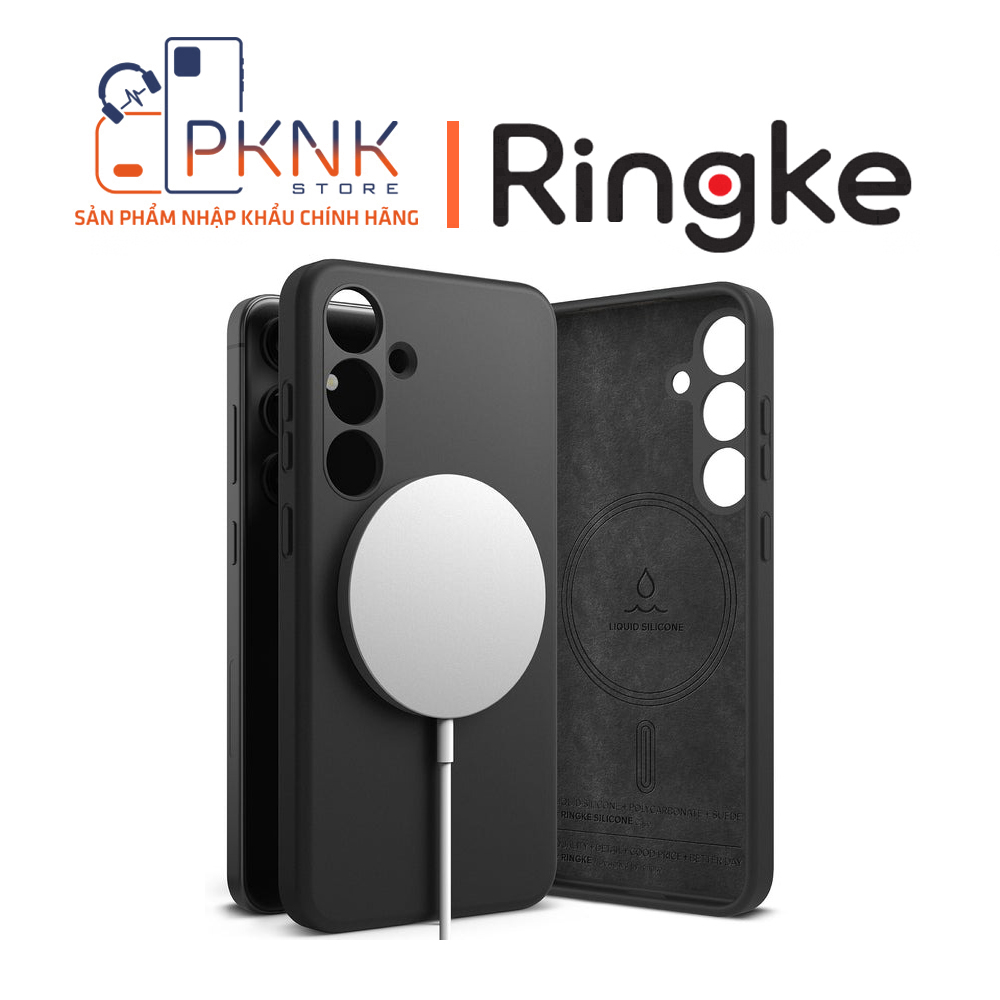 Ốp Lưng Ringke Galaxy S24 Plus | Silicone Magnetic - Black