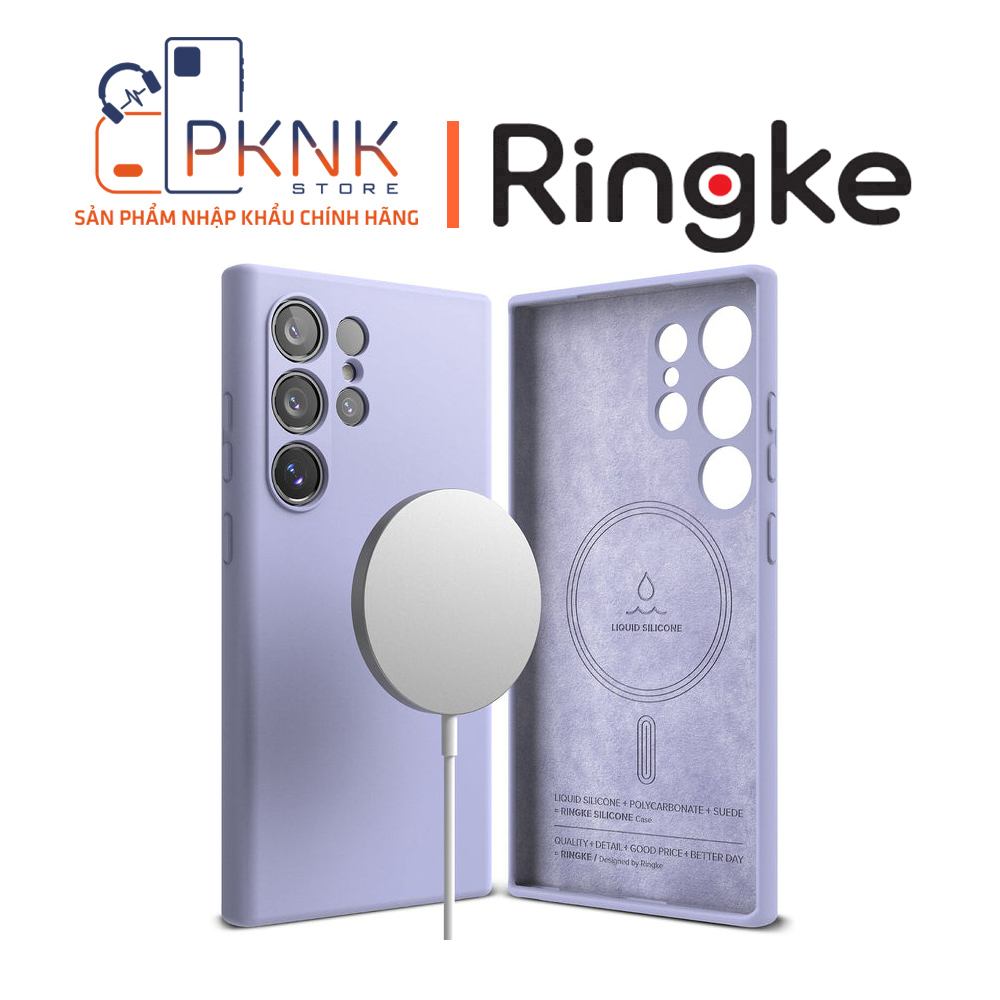Ốp Lưng Ringke Galaxy S24 Ultra | Silicone Magnetic - Lavender