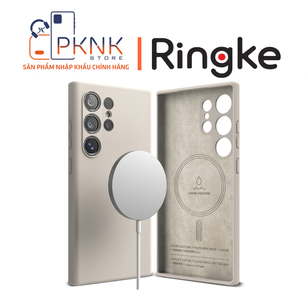 Ốp Lưng Ringke Galaxy S24 Ultra | Silicone Magnetic - Stone