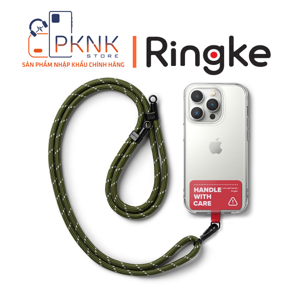 Dây Đeo Ringke Holder Link Strap | Tarpaulin Red - Khaki/White
